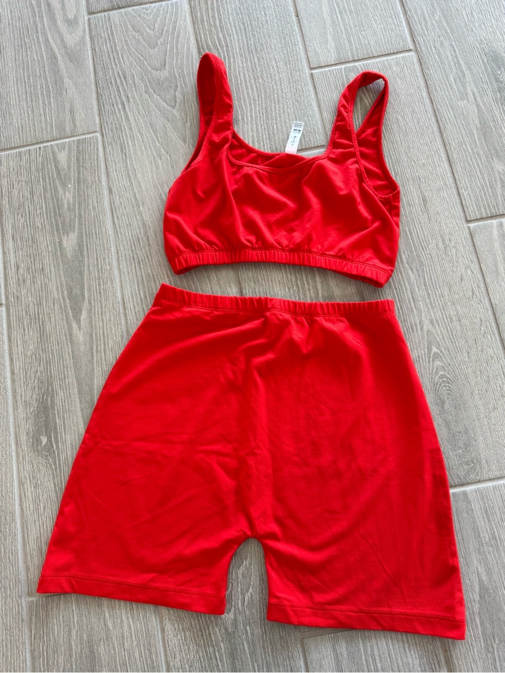 HEAVY MANNERS *SET!!!* Red Mini Cotton Top and Little Shorts Size Large EUC - Picture 4 of 7
